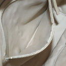 CELINE Hand Bag Leather 2way Beige Silver Auth bs27306-23