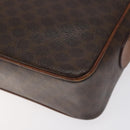 CELINE Macadam Canvas Shoulder Bag PVC Leather Brown Gold Auth bs27307-16