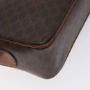 CELINE Macadam Canvas Shoulder Bag PVC Leather Brown Gold Auth bs27307-17