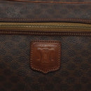 CELINE Macadam Canvas Shoulder Bag PVC Leather Brown Gold Auth bs27307-18