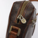 CELINE Macadam Canvas Shoulder Bag PVC Leather Brown Gold Auth bs27307-19