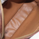 CELINE Macadam Canvas Shoulder Bag PVC Leather Brown Gold Auth bs27307-10