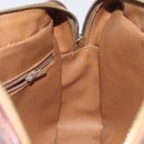 CELINE Macadam Canvas Shoulder Bag PVC Leather Brown Gold Auth bs27307-20