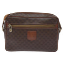 CELINE Macadam Canvas Shoulder Bag PVC Leather Brown Gold Auth bs27307-13