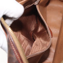 CELINE Macadam Canvas Shoulder Bag PVC Leather Brown Gold Auth bs27307-11