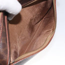 CELINE Macadam Canvas Shoulder Bag PVC Leather Brown Gold Auth bs27307-22