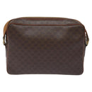 CELINE Macadam Canvas Shoulder Bag PVC Leather Brown Gold Auth bs27307-2