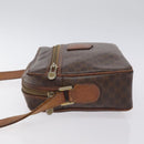 CELINE Macadam Canvas Shoulder Bag PVC Leather Brown Gold Auth bs27307-4