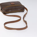 CELINE Macadam Canvas Shoulder Bag PVC Leather Brown Gold Auth bs27307-7