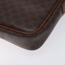 CELINE Macadam Canvas Clutch Bag PVC Leather Brown Gold Auth bs27308-10