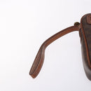 CELINE Macadam Canvas Clutch Bag PVC Leather Brown Gold Auth bs27308-12