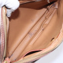 CELINE Macadam Canvas Clutch Bag PVC Leather Brown Gold Auth bs27308-16