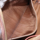 CELINE Macadam Canvas Clutch Bag PVC Leather Brown Gold Auth bs27308-19