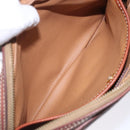 CELINE Macadam Canvas Clutch Bag PVC Leather Brown Gold Auth bs27308-20