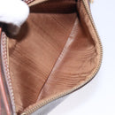 CELINE Macadam Canvas Clutch Bag PVC Leather Brown Gold Auth bs27308-21