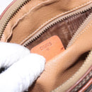 CELINE Macadam Canvas Clutch Bag PVC Leather Brown Gold Auth bs27308-22