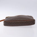 CELINE Macadam Canvas Clutch Bag PVC Leather Brown Gold Auth bs27308-7
