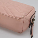 GUCCI GG Marmont Pouch Leather Pink 476165 Auth bs27327-10