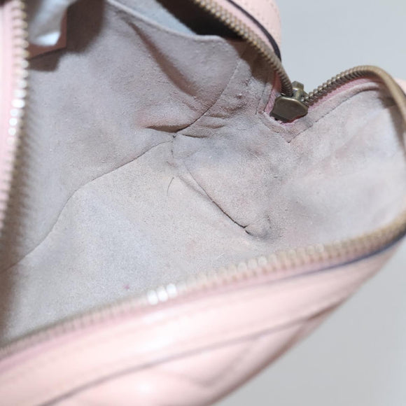 GUCCI GG Marmont Pouch Leather Pink 476165 Auth bs27327