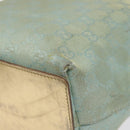 GUCCI GG Canvas Tote Bag Nylon Peppermint Gold 002 1099 Auth bs27328-9