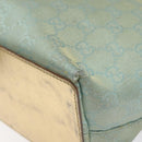 GUCCI GG Canvas Tote Bag Nylon Peppermint Gold 002 1099 Auth bs27328-15