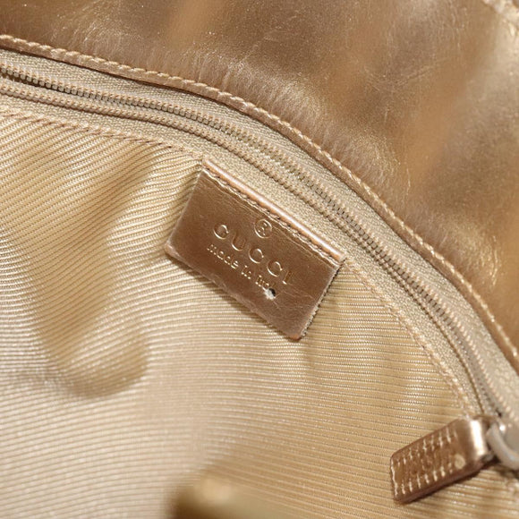 GUCCI GG Canvas Tote Bag Nylon Peppermint Gold 002 1099 Auth bs27328