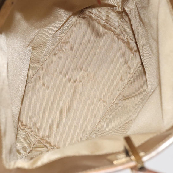 GUCCI GG Canvas Tote Bag Nylon Peppermint Gold 002 1099 Auth bs27328