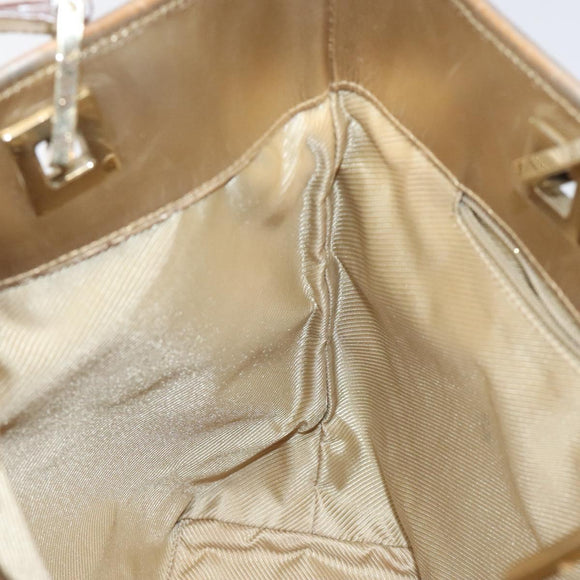 GUCCI GG Canvas Tote Bag Nylon Peppermint Gold 002 1099 Auth bs27328