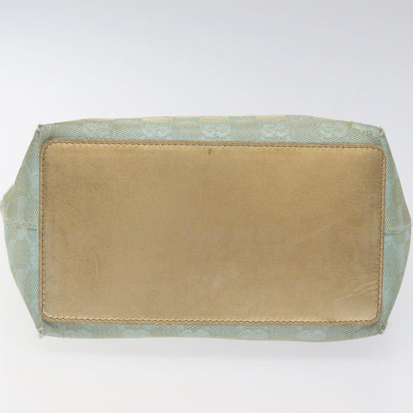 GUCCI GG Canvas Tote Bag Nylon Peppermint Gold 002 1099 Auth bs27328