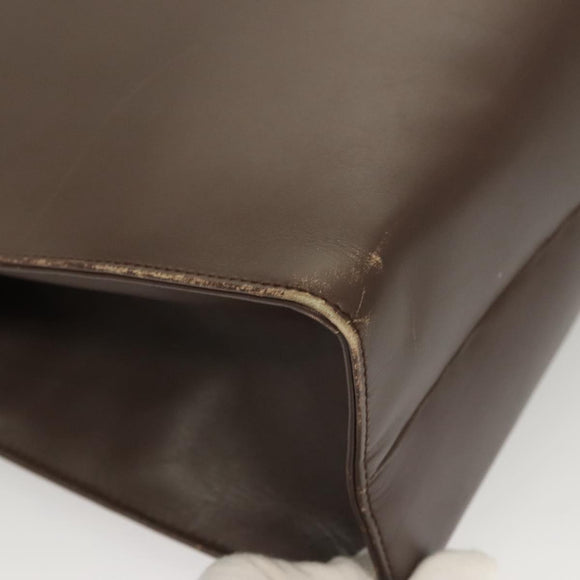 GUCCI Hand Bag Leather Brown Gold 000 1998 0570 Auth bs27334