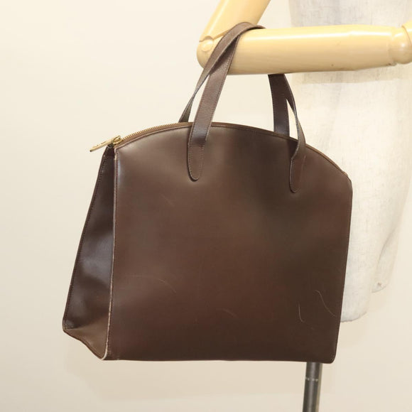 GUCCI Hand Bag Leather Brown Gold 000 1998 0570 Auth bs27334