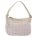 CHANEL New Travel Line Shoulder Bag Nylon Pink Gold CC Auth bs27338-1