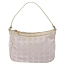 CHANEL New Travel Line Shoulder Bag Nylon Pink Gold CC Auth bs27338-13