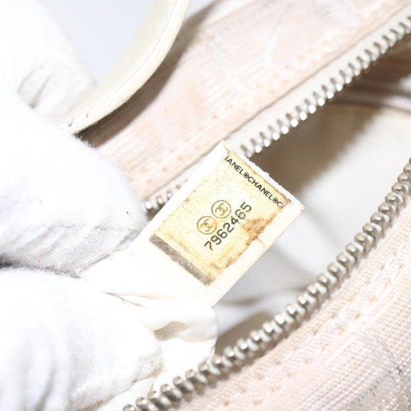 CHANEL New Travel Line Shoulder Bag Nylon Pink Gold CC Auth bs27338