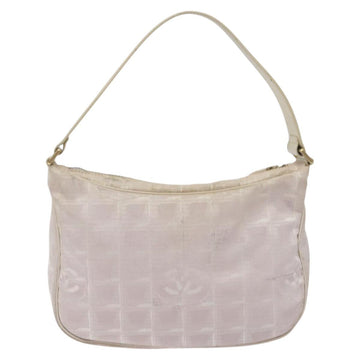 CHANEL New Travel Line Shoulder Bag Nylon Pink Gold CC Auth bs27338 - 0