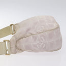 CHANEL New Travel Line Shoulder Bag Nylon Pink Gold CC Auth bs27338-4