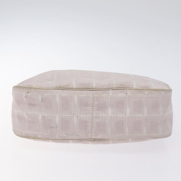 CHANEL New Travel Line Shoulder Bag Nylon Pink Gold CC Auth bs27338