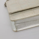 CHANEL New Travel Line Chain Wallet Nylon Silver CC Auth bs27339-16