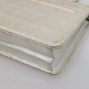 CHANEL New Travel Line Chain Wallet Nylon Silver CC Auth bs27339-17