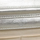 CHANEL New Travel Line Chain Wallet Nylon Silver CC Auth bs27339-19