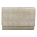 CHANEL New Travel Line Chain Wallet Nylon Silver CC Auth bs27339-13