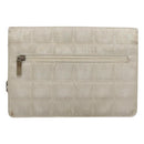 CHANEL New Travel Line Chain Wallet Nylon Silver CC Auth bs27339-2