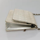 CHANEL New Travel Line Chain Wallet Nylon Silver CC Auth bs27339-3