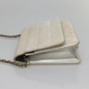 CHANEL New Travel Line Chain Wallet Nylon Silver CC Auth bs27339-4