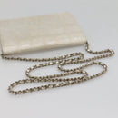 CHANEL New Travel Line Chain Wallet Nylon Silver CC Auth bs27339-7