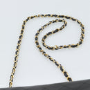 CHANEL Mini Matelasse 20 Chain Shoulder Bag Lamb Skin Black Gold CC Auth bs27341-9