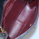 CHANEL Mini Matelasse Chain Shoulder Bag Lamb Skin Black Gold CC Auth bs27341-10