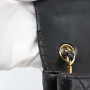CHANEL Mini Matelasse 20 Chain Shoulder Bag Lamb Skin Black Gold CC Auth bs27341-12