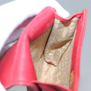 CHANEL Icon line Cigarette Case Leather Red CC Auth bs27345-10