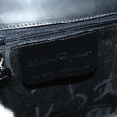 Salvatore Ferragamo Gancini Hand Bag Enamel 2way Gray Silver Auth bs27352-12